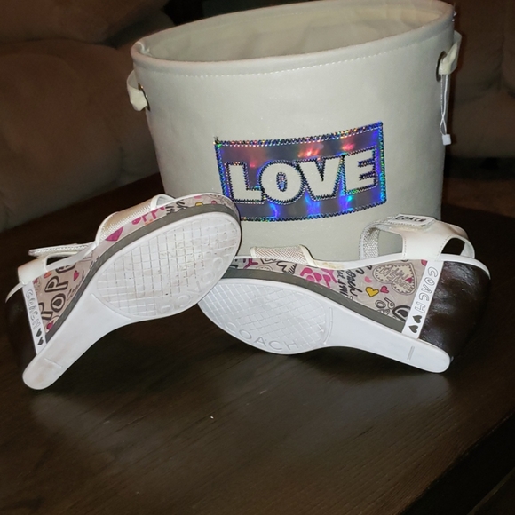 Coach Addisen Addisen Poppy Graffiti Summer Wedge - Picture 12 of 16